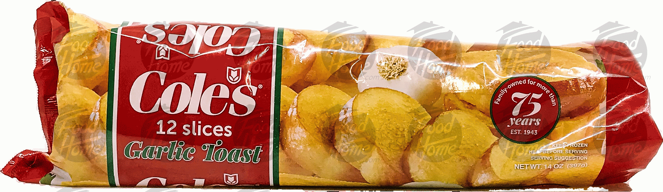 Cole's  frozen garlic toast, 12 slices Full-Size Picture